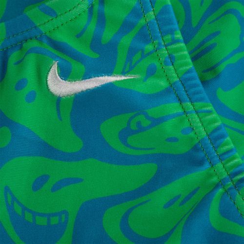 Nike Hydrastrong Multi Print Fastback detské jednodielne plavky zelené NESSD045-380