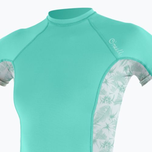 Dámske plavecké tričko O'Neill Side Print Rash Guard Turquoise 5405S