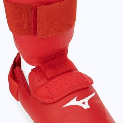 Mizuno Instep červené polstrované chrániče holennej kosti a chodidla 23EHA10062