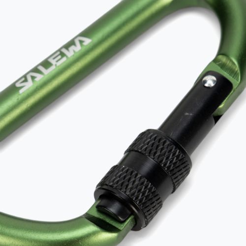 Salewa D-Shape Carbiner so skrutkou zelená 00-0000034102