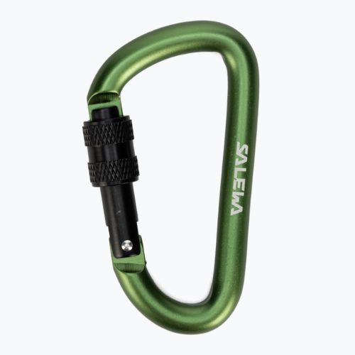 Salewa D-Shape Carbiner so skrutkou zelená 00-0000034102