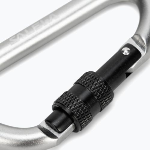 Salewa D-Shape Carbiner so skrutkou šedá 00-0000034102