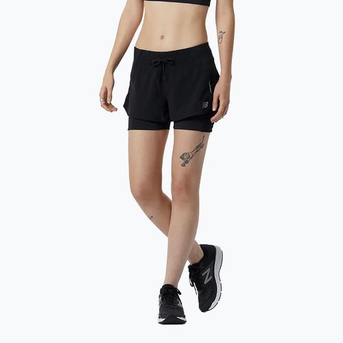 Dámske bežecké šortky New Balance Impact Run 2In1 black WS21270BK
