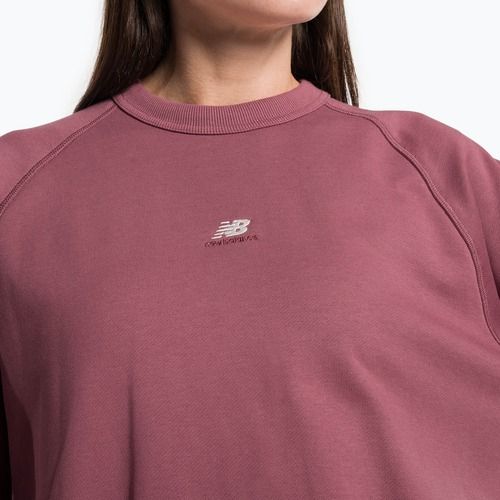 Dámska tréningová mikina New Balance Athletics Remastered French Terry Crewneck červená WT31500WAD