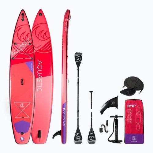 AQUASTIC Touring SUP doska 12'6" červená AQS-SUP004