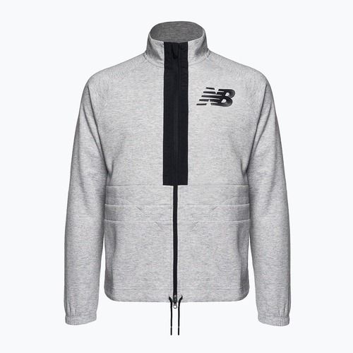 New Balance Uni-Ssentials Moments sivá tréningová bunda UJ31053SXY