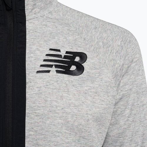 New Balance Uni-Ssentials Moments sivá tréningová bunda UJ31053SXY