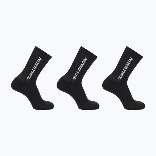 Salomon Everyday Crew 3 páry trekingových ponožiek black/black/black