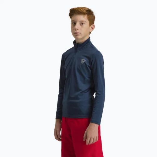 Rossignol Boy 1/2 Zip Warm Stretch detská lyžiarska mikina dark navy