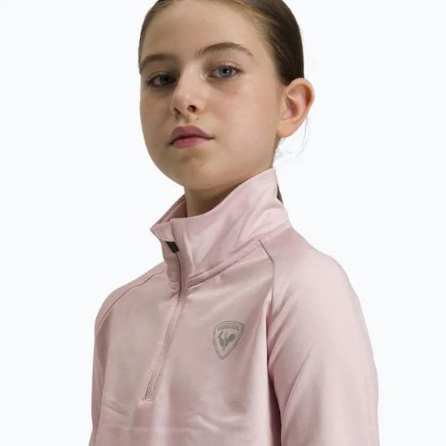 Rossignol Girl Warm Stretch powder pink detská lyžiarska mikina