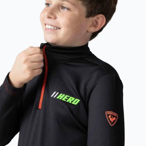 Rossignol Hero Warm Stretch detská lyžiarska mikina čierna