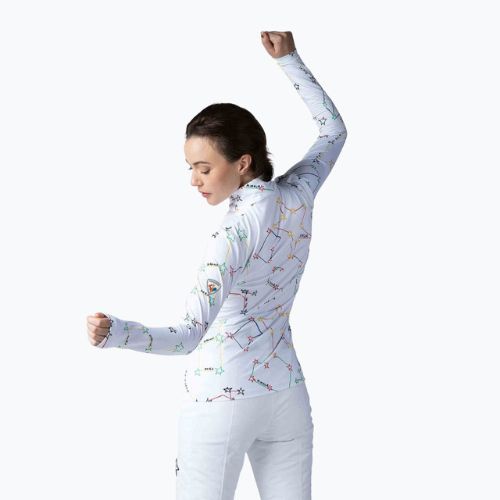 Dámska termo mikina Rossignol Booster 1/2 Zip Top 100 white