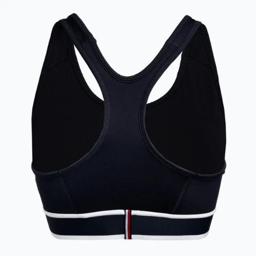 Modrá fitness podprsenka Tommy Hilfiger Mid Int Tape Racer Back