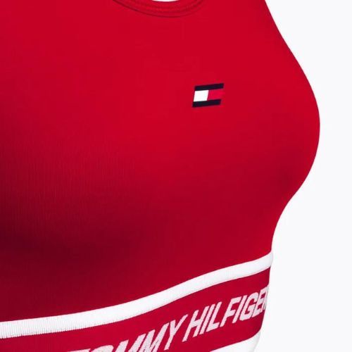 Tommy Hilfiger Mid Int Tape Racer Back červená fitness podprsenka