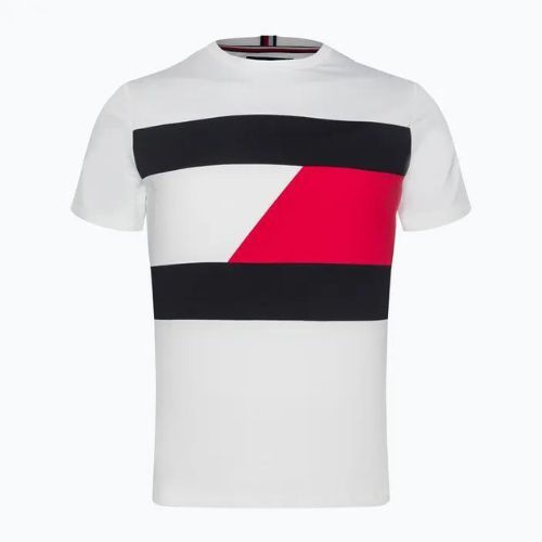 Pánske tréningové tričko Tommy Hilfiger Colorblocked Mix Media S/S white