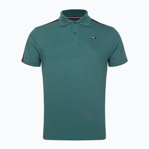 Tommy Hilfiger pánske tréningové tričko Textured Tape Polo green