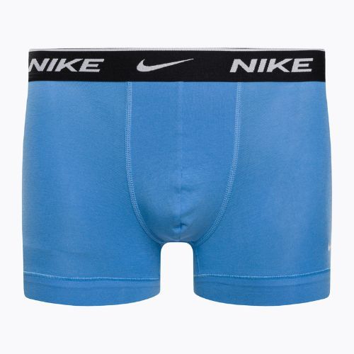 Pánske boxerky Nike Everyday Cotton Stretch Trunk 3Pk UB1 swoosh print/grey/uni blue
