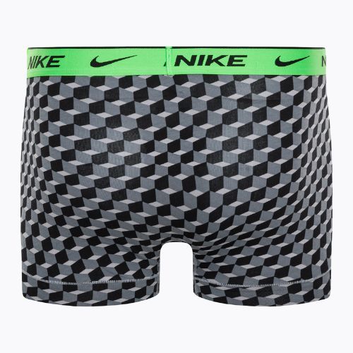 Pánske boxerky Nike Everyday Cotton Stretch Trunk 3Pk BAU geo block print/cool grey/black