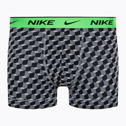 Pánske boxerky Nike Everyday Cotton Stretch Trunk 3Pk BAU geo block print/cool grey/black