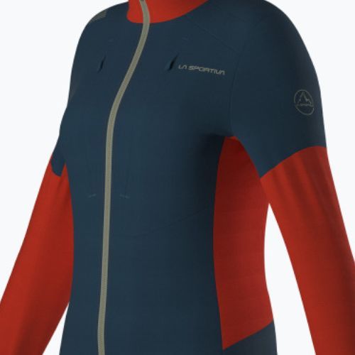 Dámska trekingová mikina La Sportiva Session Tech Hoody storm blue/cherry tomato