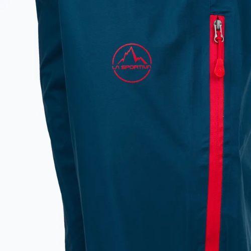 Dámske turistické nohavice La Sportiva Crizzle EVO Shell storm blue/cherry tomato s membránou