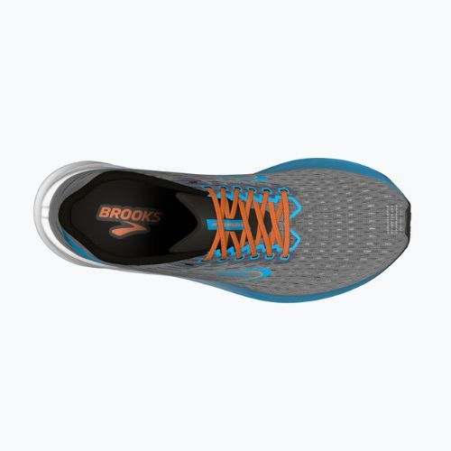 Brooks Hyperion pánska bežecká obuv grey/atomic blue/scarlet