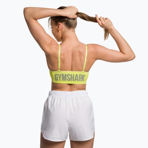 Gymshark Flex Strappy Športová glitch žltá marl fitness podprsenka