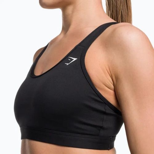 Gymshark Scoop Neck Training Športová fitness podprsenka čierna