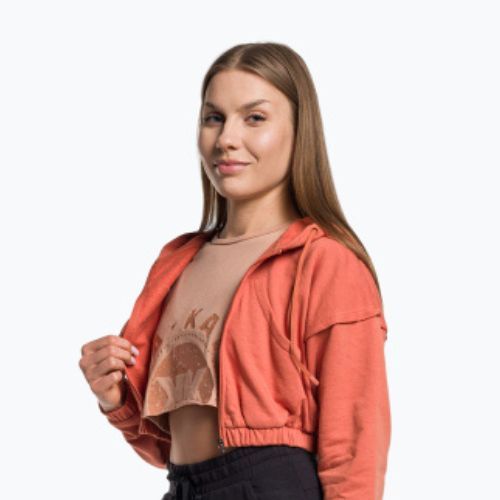 Dámska tréningová mikina Gymshark KK Twins Zip Up Crop orange