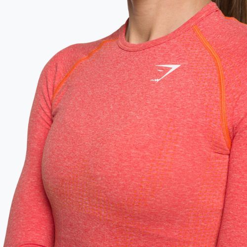 Dámsky tréningový top s dlhým rukávom Gymshark Vital Seamless Top red/orange/white