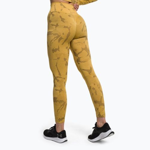 Dámske tréningové legíny Gymshark Adapt Camo Savanna Seamless yellow/white