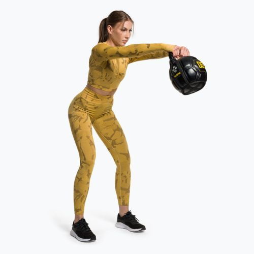 Dámske tréningové legíny Gymshark Adapt Camo Savanna Seamless yellow/white