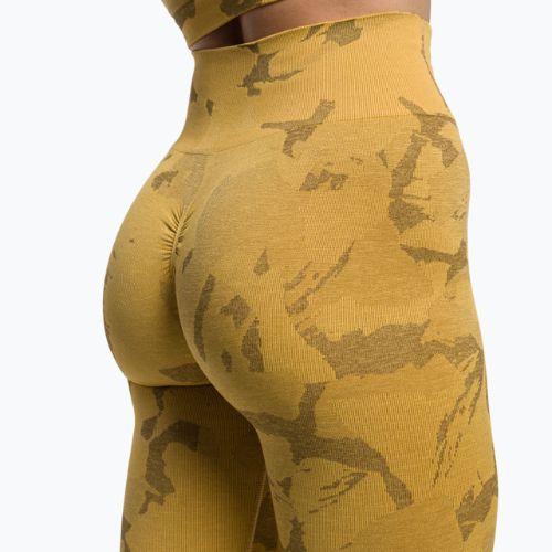 Dámske tréningové legíny Gymshark Adapt Camo Savanna Seamless yellow/white