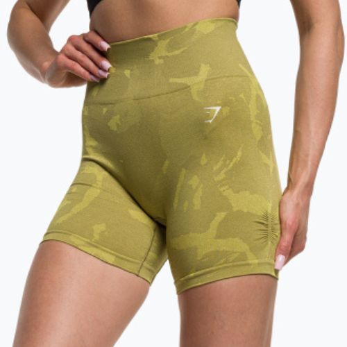 Dámske tréningové šortky Gymshark Adapt Camo Savanna Seamless green