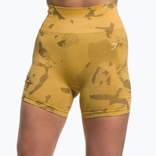 Dámske tréningové šortky Gymshark Adapt Camo Savanna Seamless indian yellow