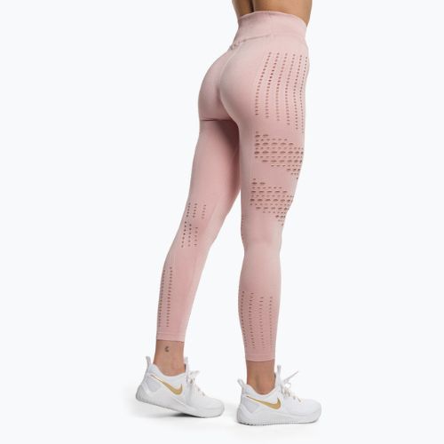 Dámske tréningové legíny Gymshark Flawless Shine Seamless pink/white