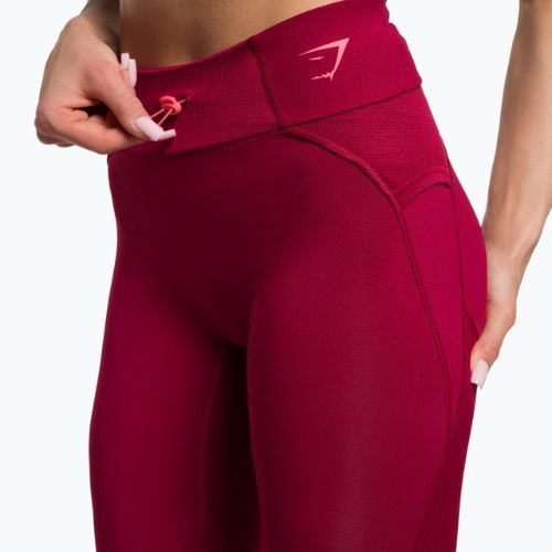 Dámske tréningové legíny Gymshark Pulse burgundy red