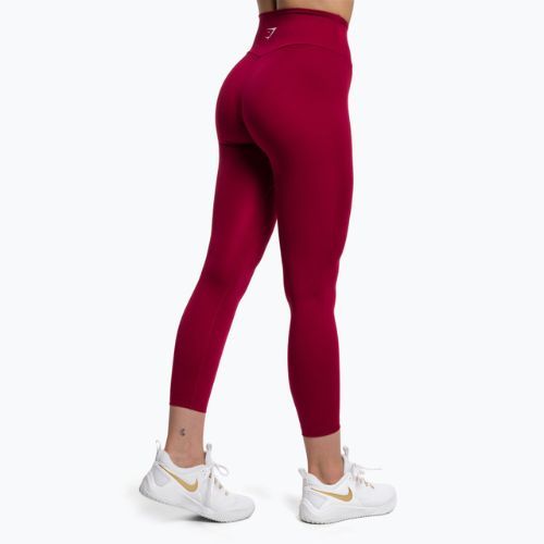 Dámske legíny Gymshark Training Full Lenght burgundy/white