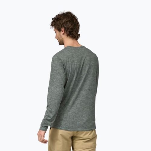 Pánske tričko Patagonia Cap Cool Daily Graphic-Waters trekking longsleeve chasing peaks/sleet green x-dye