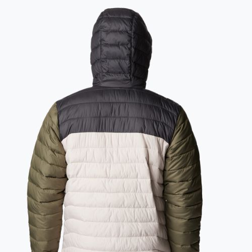 Pánska páperová bunda Columbia Powder Lite Hooded dark stone/shark/stone green