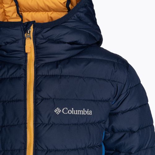 Detská páperová bunda Columbia Powder Lite Hooded bright indigo/collegiate navy