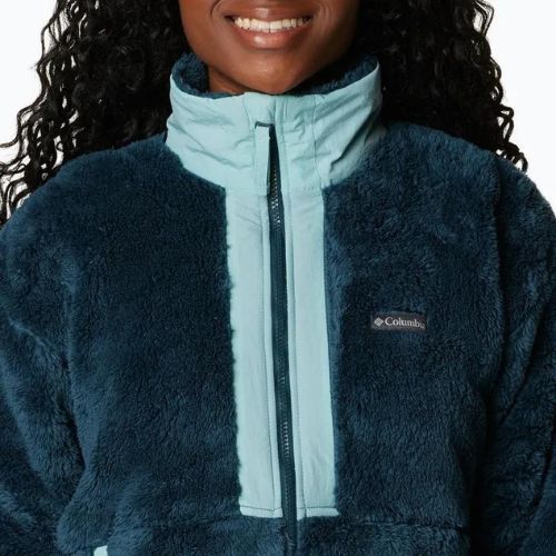 Dámska trekingová mikina Columbia Boundless Discovery Sherpa night wave/aqua haze