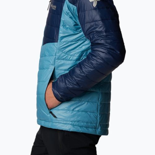 Pánska páperová bunda Columbia Platinum Peak s kapucňou shasta/collegiate navy
