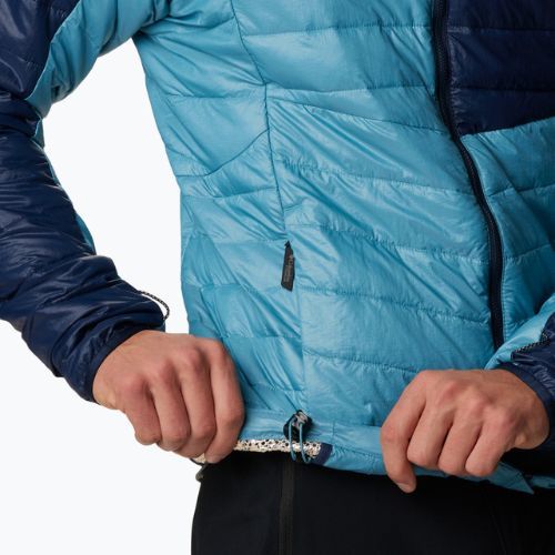 Pánska páperová bunda Columbia Platinum Peak s kapucňou shasta/collegiate navy