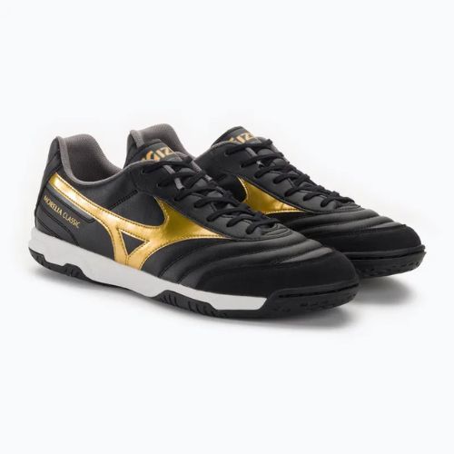 Mizuno Morelia Sala Classic IN black/gold/dark shadow pánske kopačky