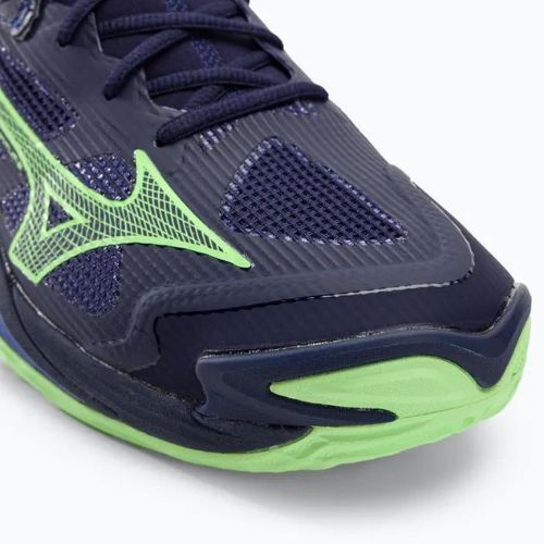 Pánska volejbalová obuv Mizuno Wave Momentum 3 evening blue / tech green / lolite