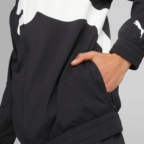 Pánska tréningová bunda PUMA Train Big Cat Lined Woven puma black