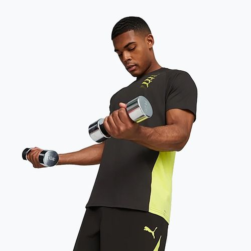 Pánske tréningové tričko PUMA Fit Triblend Ultrabreathe puma black/yellow burst
