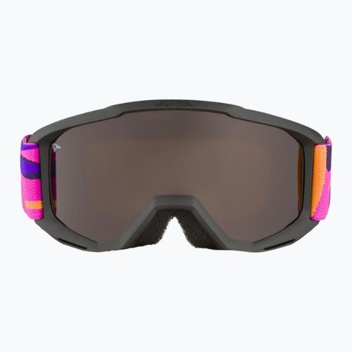 Detské lyžiarske okuliare Alpina Piney black/pink matt/orange