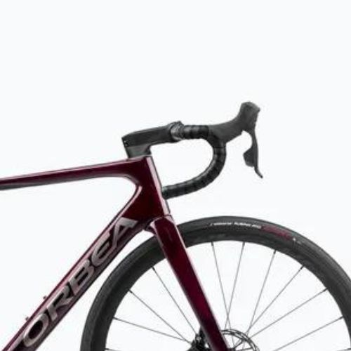 Orbea Orca M31e LTD 2023 červené víno / karbón raw cestný bicykel